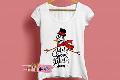 Let it snow svg svg, for Silhouette Cameo or Cricut Product Image 2