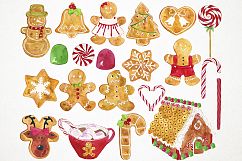 Christmas Cookies Clipart, Christmas Clipart, Gingerbread Cl Product Image 2