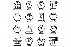 Jewelry dummy icon, outline style Product Image 1