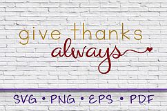 give thanks always, give thanks always svg, thanksgiving svg Product Image 1