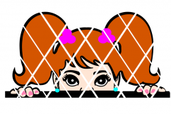Peek a boo svg, Peek-a-boo girl svg,Backpack svg Product Image 2