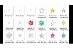 40 Diamond and Pearl Star Clip Arts, Star String, Pearl Star Product Image 8