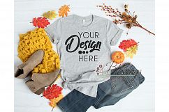 Fall Bella Canvas Mockup Bundle T Shirt Flat Lay 12 Images Product Image 6