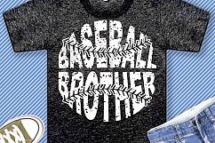 Distressed Baseball ball Mom Dad Brother Sister Auntie Nana Grandpa Grandma t shirt design Product Image 3