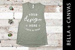 Bella Canvas 8803 Mockup Heather Stone Tank Top Flat Lay Product Image 1