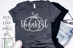 Grunge SVG, Thankful Pumpkin SVG Product Image 1