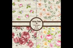 14 Vintage Romantic France Flower Digital Papers Product Image 4