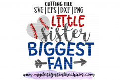 Baseball Sister SVG | Baseball SVG | Sister SVG | Sports Sister SVG | Silhouette | Cricut | PNG EPS DXF Product Image 2