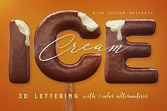 Ice Cream - 3D Lettering Product Image 1