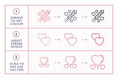 Line Icons – Valentines  Product Image 7
