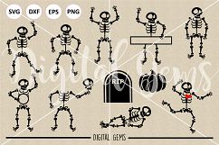 Halloween Skeleton SVG / PNG / EPS / DXF files Product Image 2