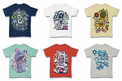  Cartoon Vector #2 Tshirt Design Bundle Product Image 16