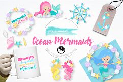 Ocean mermaids graphics and illustrations Product Image 1