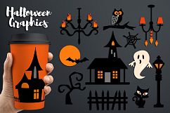 Haunted house clipart, Halloween graphics and illustrations Product Image 1