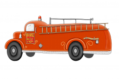 Fireman Cat | Firetruck | PNG/JPEG | Clip Art illustration Product Image 3