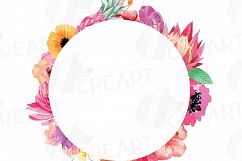 Floral frames watercolor clip art collection, Borders, sweet digital labels, floral borders clip art, digital stamp, wedding frames Product Image 10