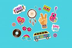 Hippie, 60&#039;s, Boho stickers, icons  Product Image 6