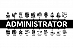 Administrator Business Minimal Infographic Banner Vector Product Image 1