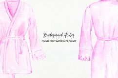 Watercolor bridesmaid robe clipart  Product Image 7