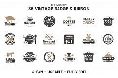 36 VINTAGE BADGE &amp; RIBBON Vol.9 Product Image 5