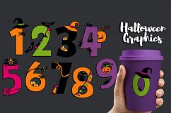 Halloween numbers clipart graphic illustrations Product Image 1