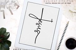 Jesus Cross SVG DXF EPS PNG Product Image 3