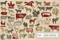 Vintage Farm Animal Vector Graphics Product Image 2