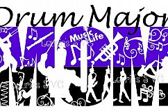 DRUM MAJOR MOM SVG,EPS,DXF,PNG,JPG Product Image 1