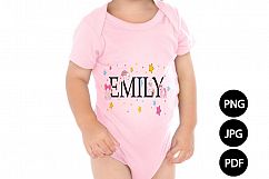 EMILY wall art , EMILY Clip art , PNG , JPG , PDF Product Image 3