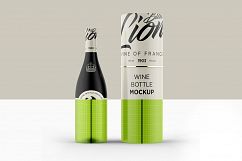 Matte Glass Wine Bottle Mockup Product Image 5