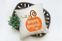 Happy Harvest SVG - Fall SVG Cut File - DXF EPS PNG JPG PDF Product Image 4