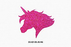 unicorn svg, unicorn head silhouette Product Image 1