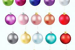 Christmas Balls Clipart Product Image 2