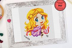 Cutest Virgo for September birthday cross stitch pattern PDF Product Image 4
