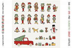 Cute Christmas Clan - Christmas Family Characters cutfiles Product Image 6