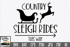 Christmas SVG Cut File - Sleigh Rides SVG DXF PNG EPS JPG Product Image 1