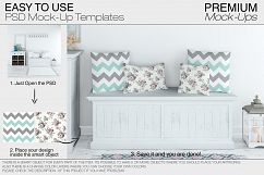 Coastal Style Entrance Hall with Throw Pillows Mockup Set Product Image 5