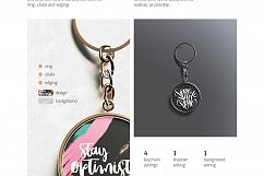 Round Keychain Mockup Product Image 3