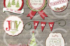 20 Holiday Tags- Elements/ Wordart/ Clipart Product Image 2