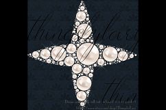 40 Diamond and Pearl Star Clip Arts, Star String, Pearl Star Product Image 4