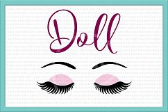 doll face svg, eyes svg, svg quote, make up svg, pretty svg Product Image 1
