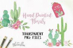 Watercolor Cactus Clipart Bouquets Arrangements Flowers Product Image 6
