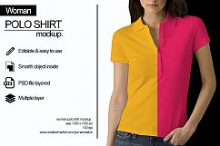 Women Polo Shirt Mockup Product Image 5