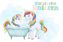 Watercolor Unicorn Clipart Images by Whimseez Product Image 1