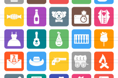 166 Lifestyle Filled Round Corner Icons Product Image 2