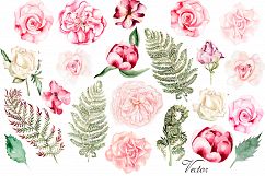 Hand Drawn Watercolor Flowers 23 PNG&amp;VECTOR Product Image 3