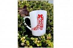 Christmas/Holiday Boot, SVG, Paper Cut Product Image 2