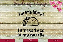 Taco Fitness SVG DXF PNG Digital Cut Files Product Image 1