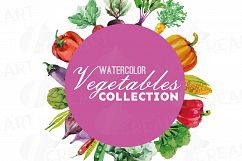 Watercolor Vegetables clip art pack, green and colorful vegetables. Healthy Food, eps png, jpg, svg, vector files included, instant download Product Image 3