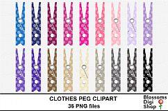 Polka Dot Clothes Peg/ Pin Clipart Product Image 3